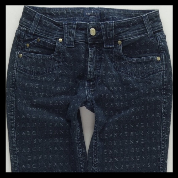Trussardi Straight Spell Out Jeans Women's 28 #209 - Picture 4 of 8